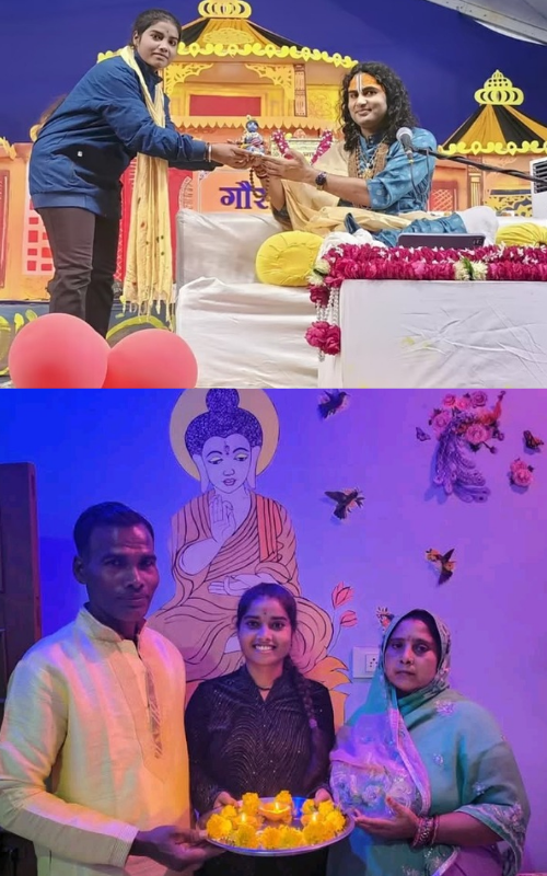 Rashtrapati dropati murmu se madhay pradesh me jalvanshi Nishad manjhi samaj ki beti Komal Batham ki mulakat