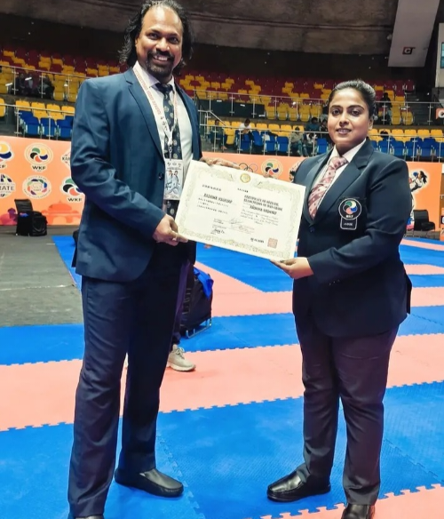 Rashtriy mahila Divas 2026 Radhika Kashyap ne WKF4 Dan black belt hasil kar Racha itihaasWKF 4th Dan Black Belt Success