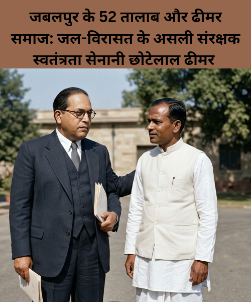 Jabalpur ke 52 talab aur dheemar samaj jal Virasat ke asali sanrakshak swatantrata Sangram senani chhotelal dhimar